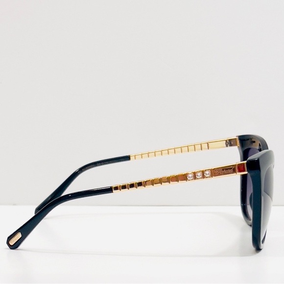 🆕 New/Authentic Chopard Black Cat Eye Sunglasses ▪️ SCH260S 700 ▪️ 54-19-135 - Picture 10 of 14